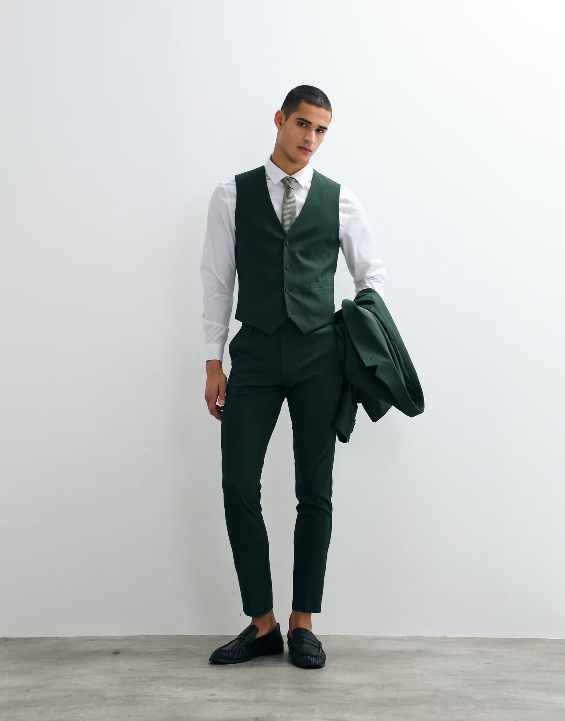 ASOS ASOS DESIGN skinny suit trousers in dark green