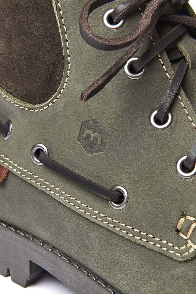 Moshulu Moshulu 'Greco' Men's Lace Up Boots in Olive - 3