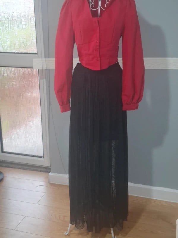 Sweewë Sweewe Premium Black Lace & Pleated Maxi Skirt | Size S/M | Brand New With Tags - 1