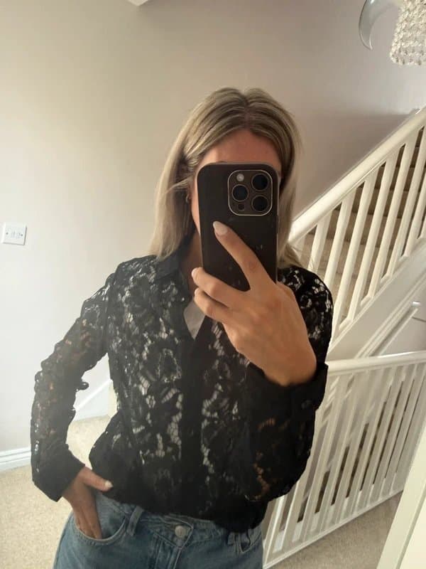 New Look BNWT New Look lace shirt black