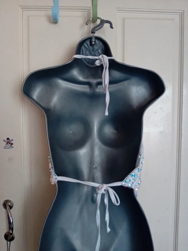 Skinnydip White sequin crop top - 1