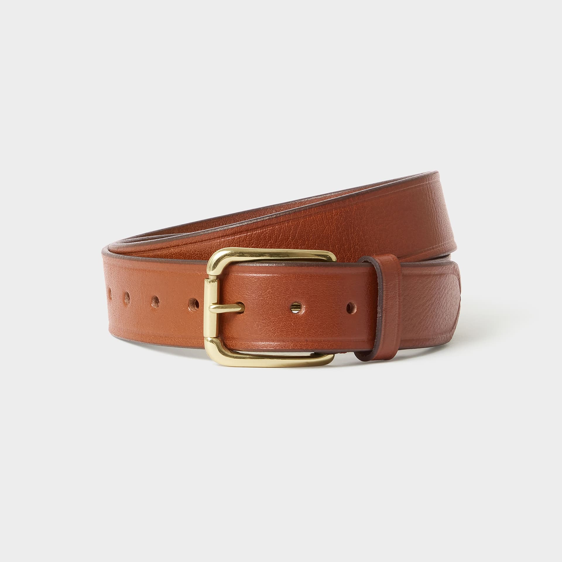 OSPREY LONDON OSPREY LONDON Men's The Highlander Leather Belt in Tan