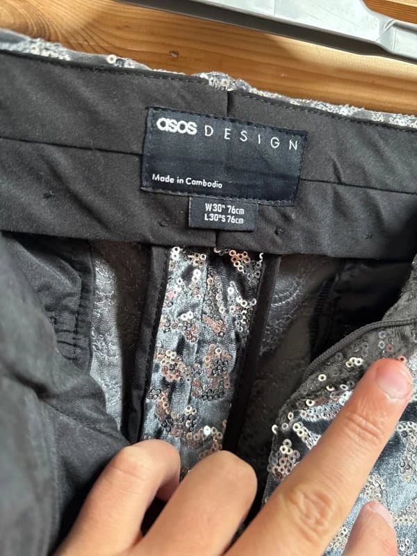 ASOS Design Silver sequin suit