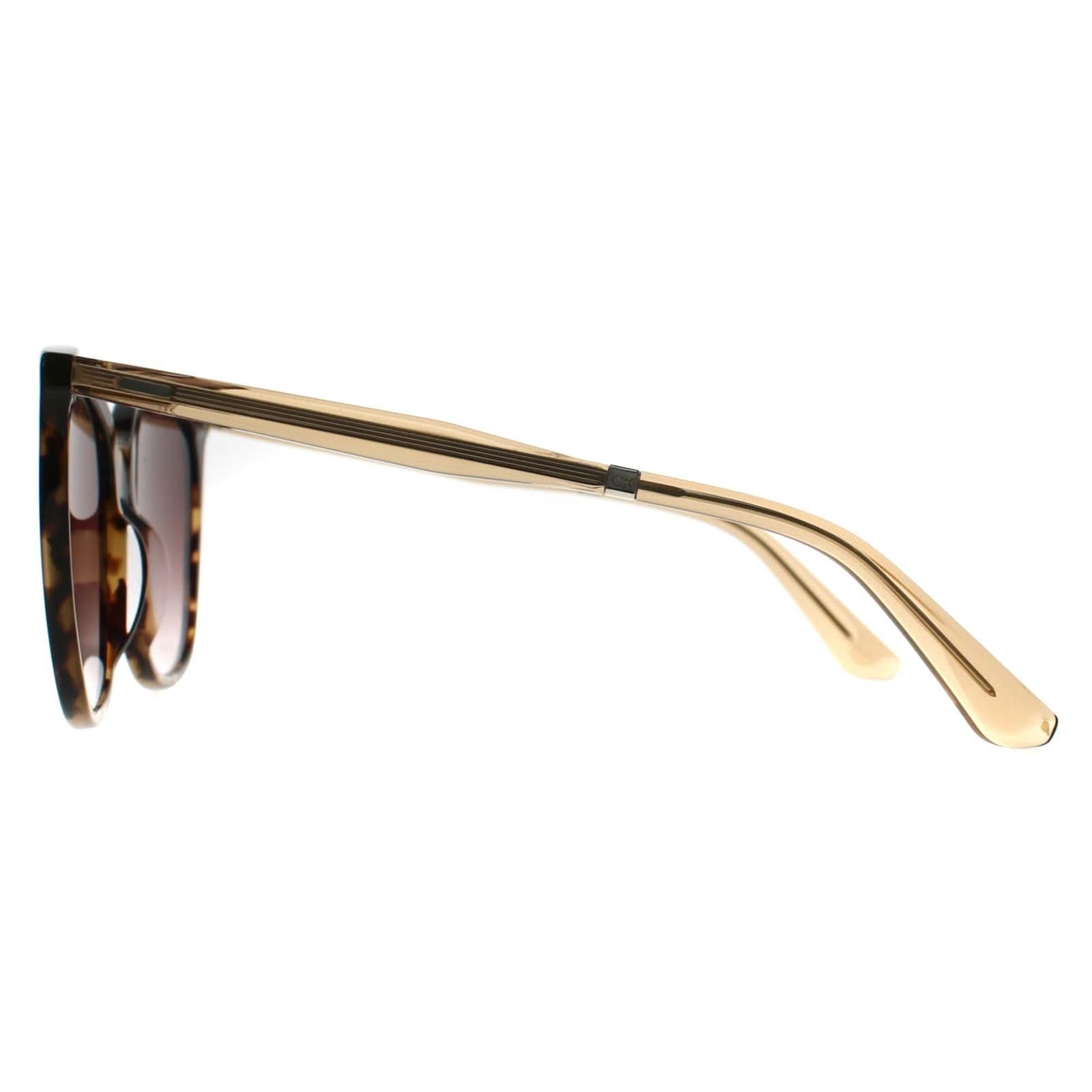 Calvin Klein CALVIN KLEIN Women's Round Dark Tortoise Dark Brown Gradient CK23500S - 3