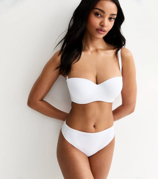 New Look Women's White DD+ Microfibre Multiway Strapless Bra New Look - 2