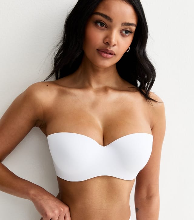New Look Women's White DD+ Microfibre Multiway Strapless Bra New Look - 3