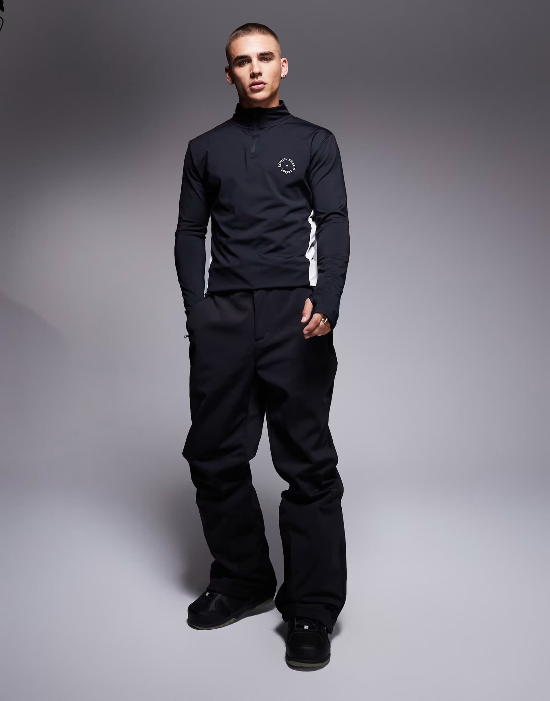 ASOS South Beach Ski salopettes in black