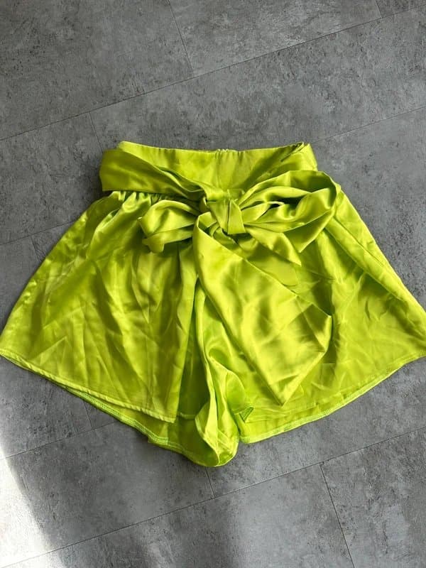 ASOS ASOS Luxe green satin shorts