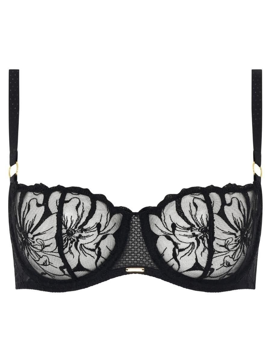Chantelle Chantelle Women's Fleurs Half Cup Balcony Bra in Black - 4