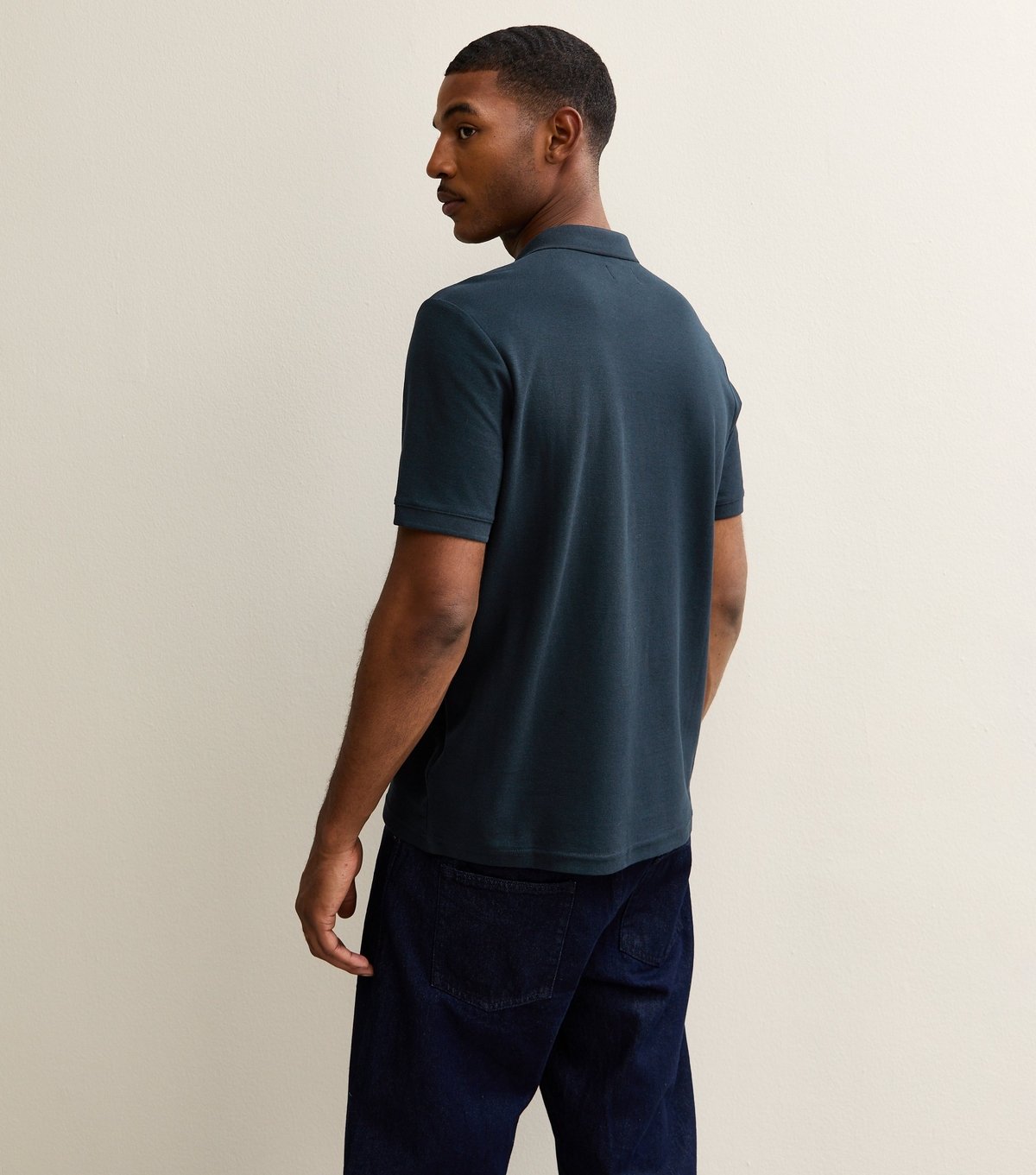 Farah Men's Navy Logo Embroidered Short Sleeve Polo Top Farah New Look - 4