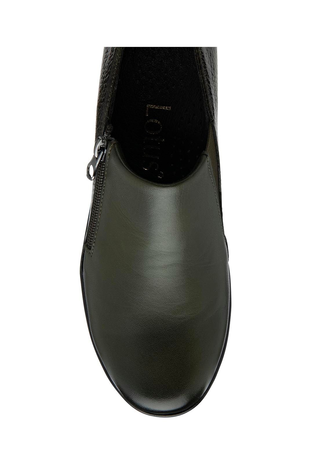 Lotus Lotus Women's Khaki 'Altan' Leather Wedge Shoes - 4