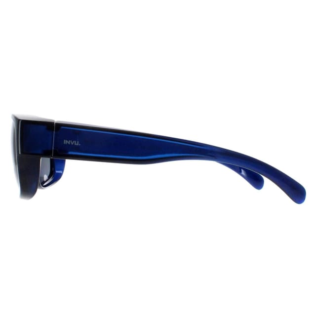 INVU INVU Men's Rectangle Transparent Blue Blue Polarized E2401 - 3