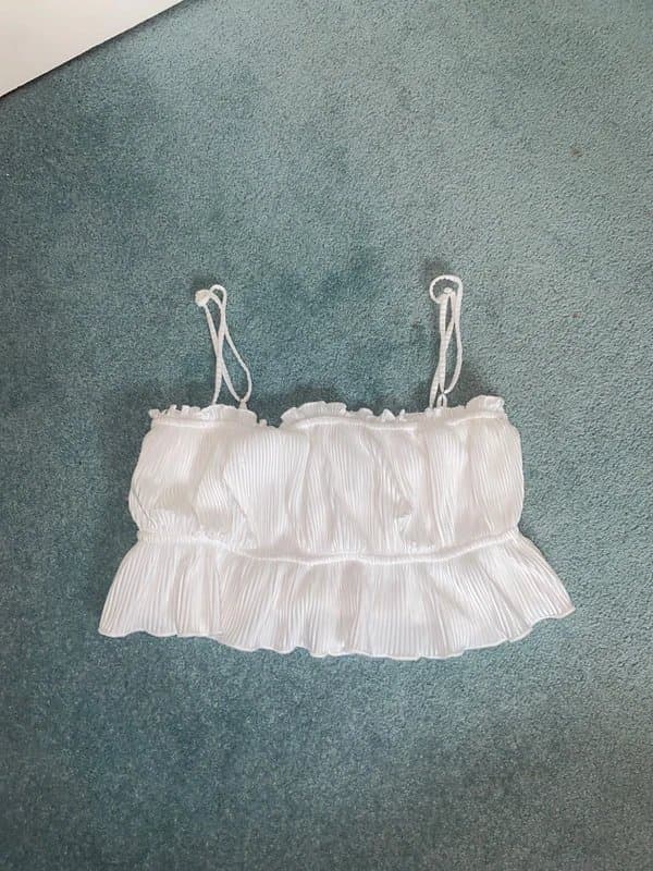 Bershka bershka frilly crop top