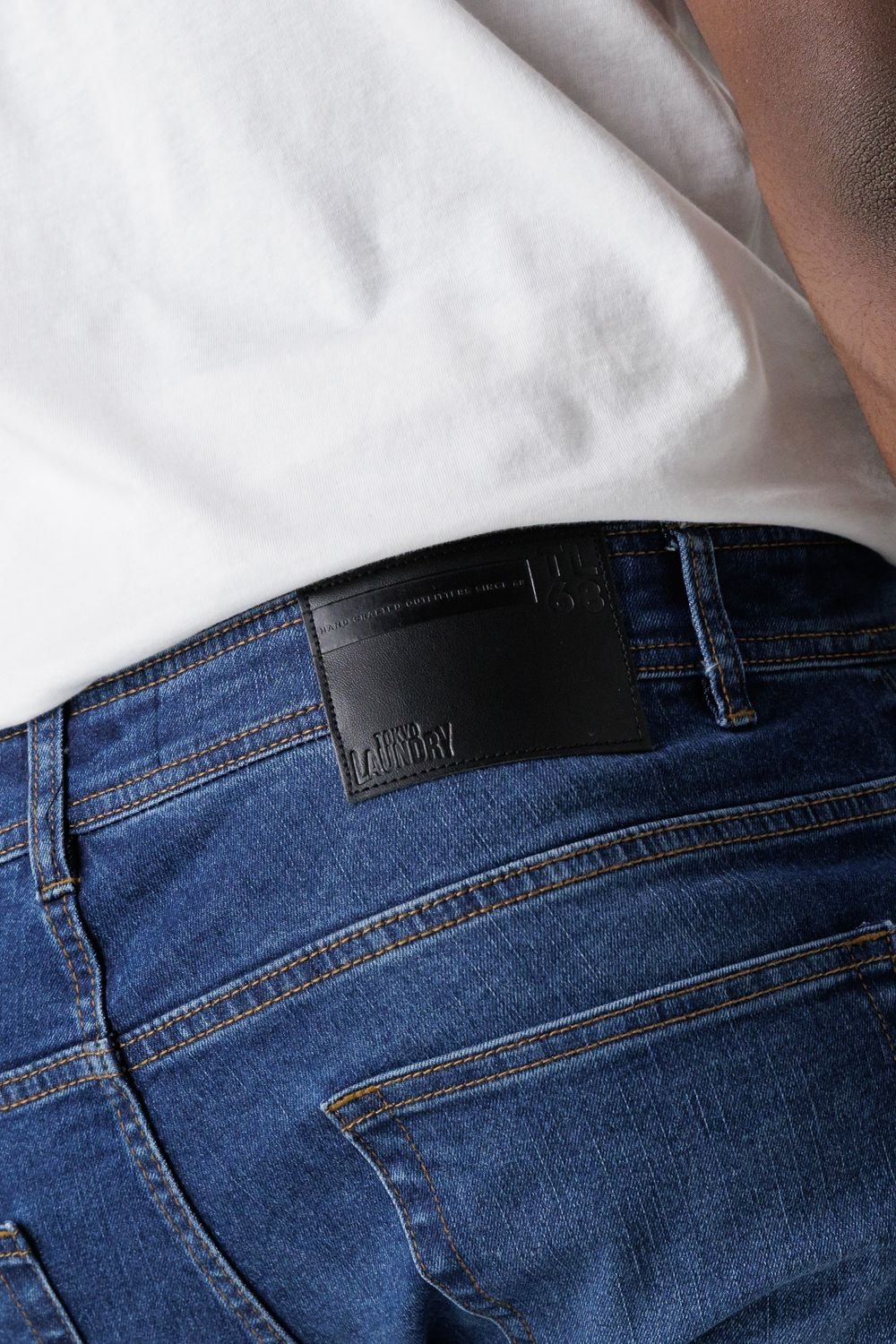 Tokyo Laundry Tokyo Laundry Men's Straight Fit Cotton Blend Jeans in Mid Blue - 4