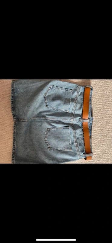 ASOS Asos denim skirt leather belt included