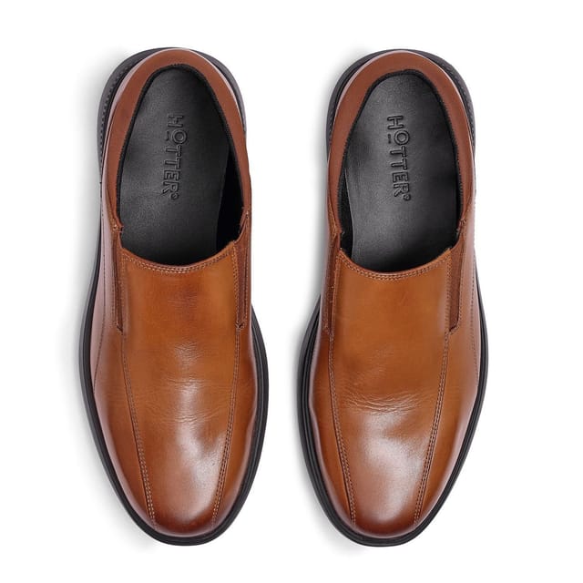 Hotter Hotter Men's 'Xavier' Slip-On Shoes in Tan - 3