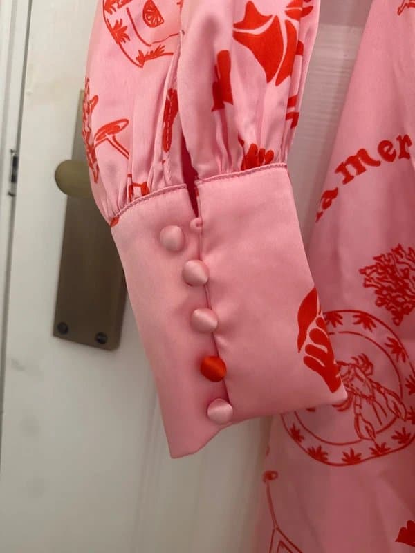 Never Fully Dressed Never Fully Dressed Pink & Red ‘La Mer’ Wrap Dress UK 12 – Worn Once