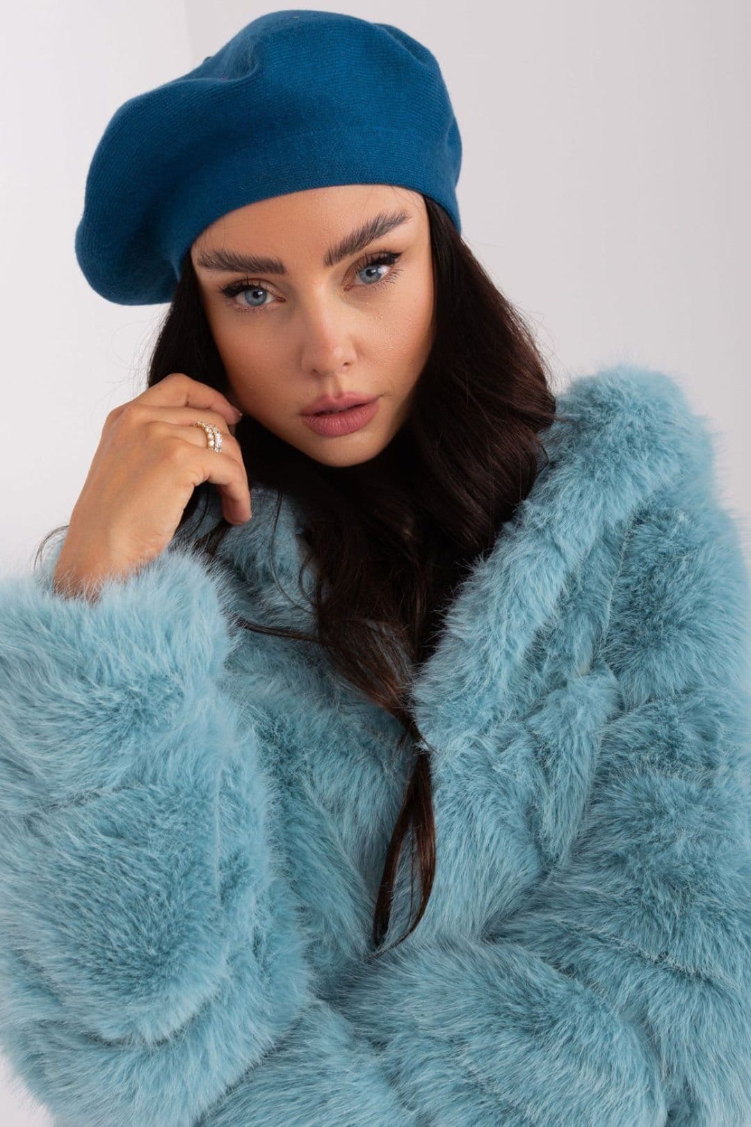 Love Lace Love Lace Women's AT Beret Hat for Accessories Soft Wool Warm Winter Casual Cap in Teal - 4