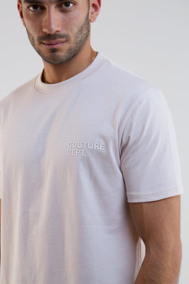 BCouture BCouture Men's Regular Fit Cotton T-Shirt in Stone - 2