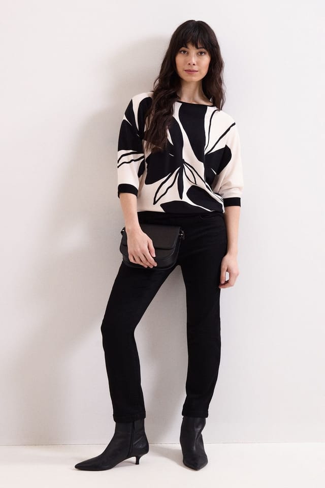 Phase Eight Phase Eight Women's Printed Round Neck Knit Faith Jumper - 2