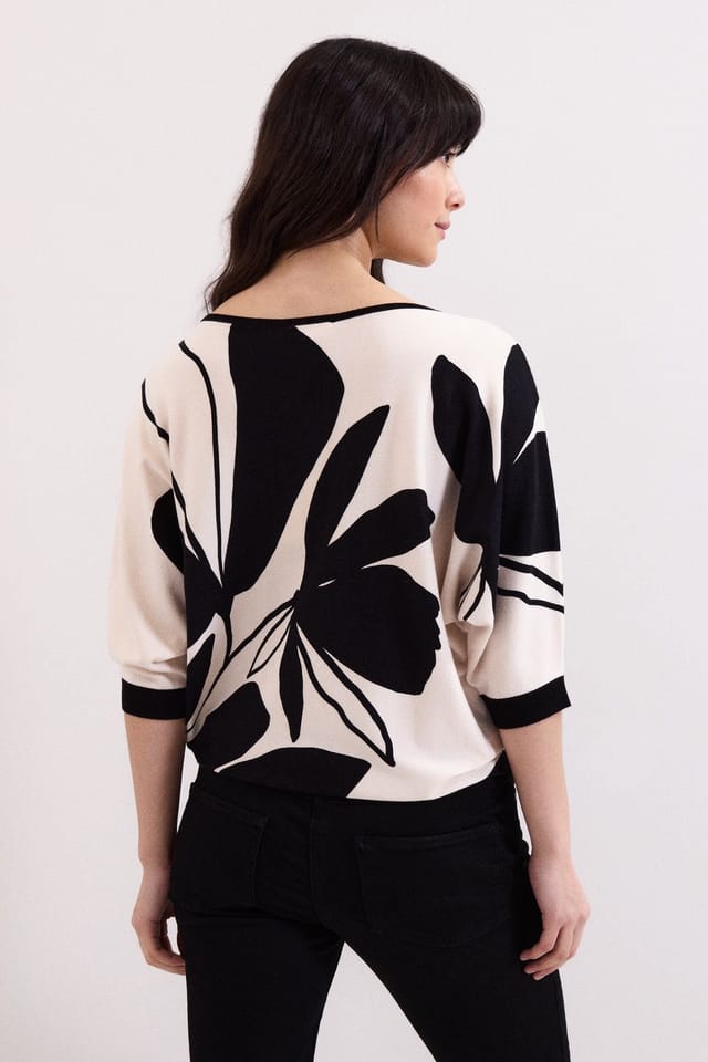 Phase Eight Phase Eight Women's Printed Round Neck Knit Faith Jumper - 3
