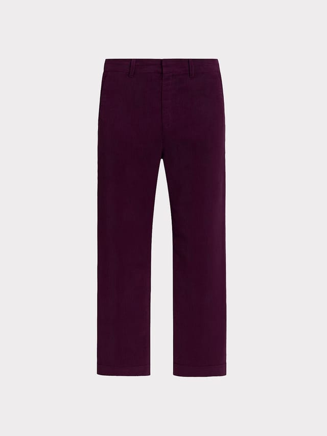 Kettlewell Kettlewell Women's Jamie Cord Straight Pants in Aubergine - 2
