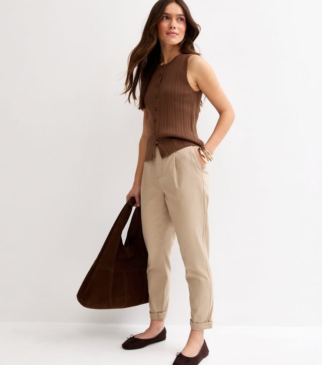 New Look Women's Petite Stone Chino Trousers New Look - 3