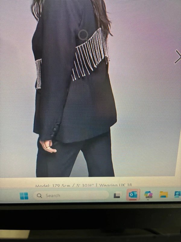 Luxe Asos LUXE blazer with beaded fringe in black - 1