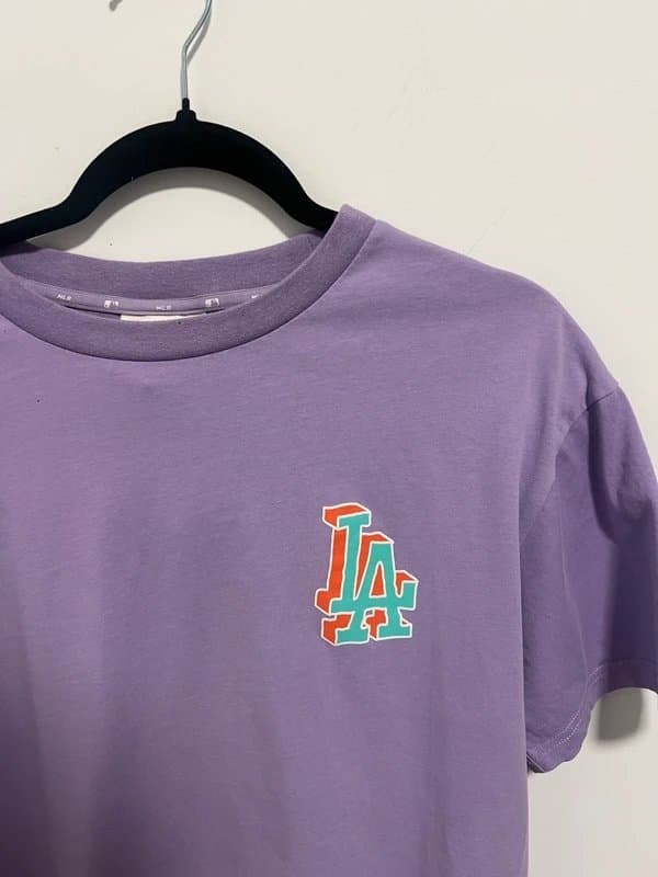 MLB Print tee t shirt mlb la dodgers Los Angeles graphic baseball medium large similar to band y2k