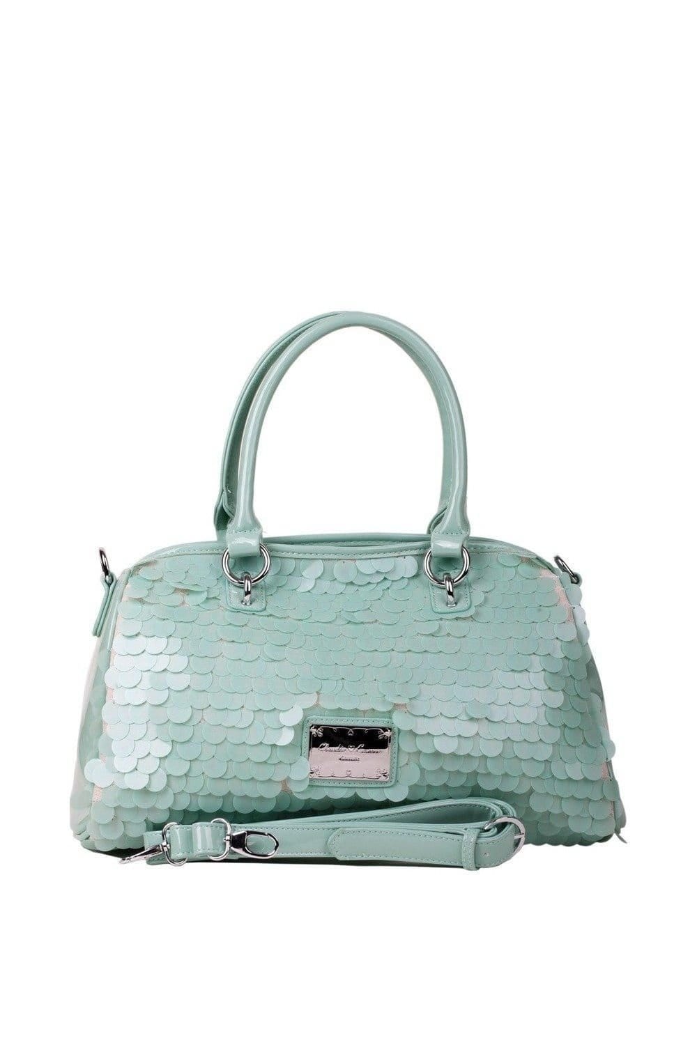 Claudia Canova Claudia Canova Women's Large Twin Strap Bowling Style Bag in Mint - 1