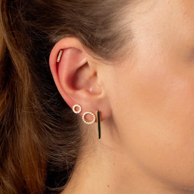 Gold Trip Gold Trip Women's Rectangle Hoop Earrings in Gold - 3