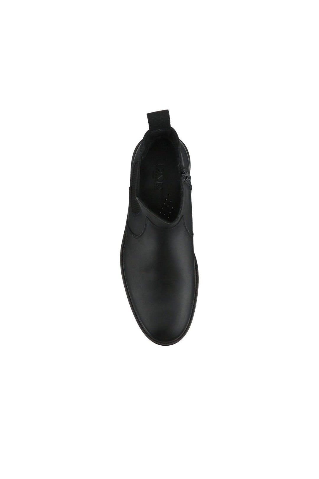 Jones Bootmaker Jones Bootmaker Men's Feltham Heeled Leather Chelsea Boots in Black - 4