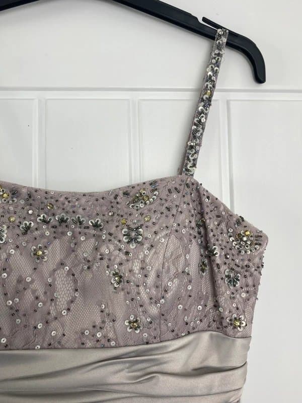 Anoushka Anoushka G Embellished Lace Occasion Dress & Bolero UK 12 / Fits 10