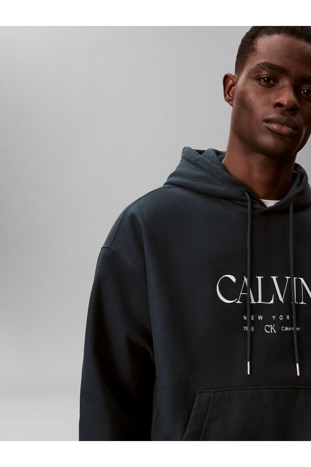 Calvin Klein Calvin Klein Men's LS Premium Fleece Calvin Graphic Nurture Navy - 3