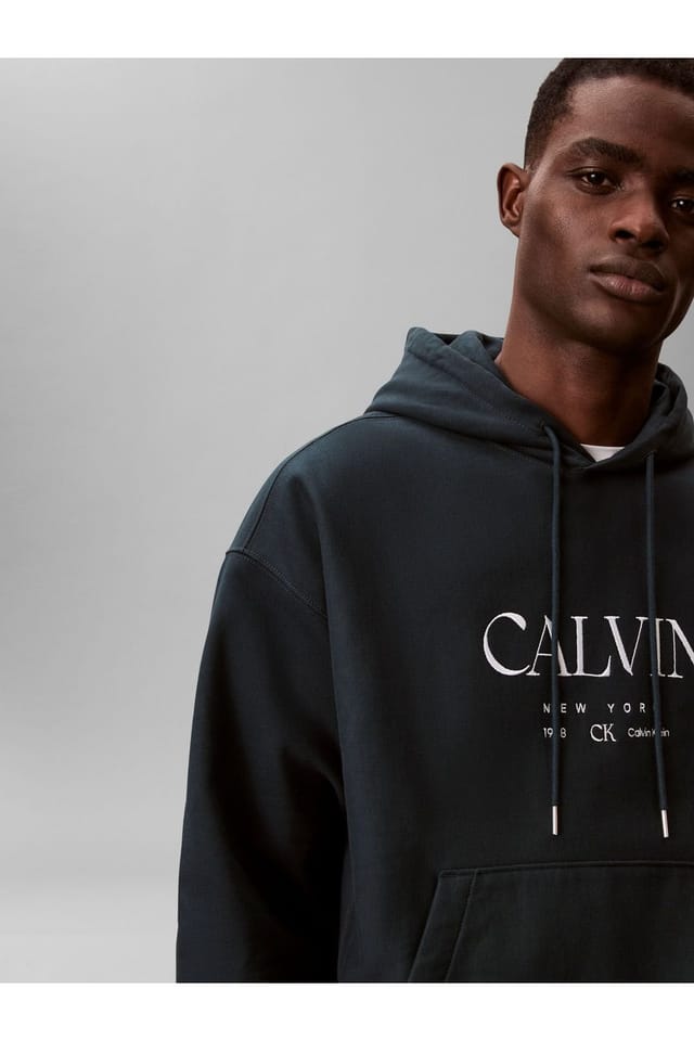Calvin Klein Calvin Klein Men's LS Premium Fleece Calvin Graphic Nurture Navy - 3