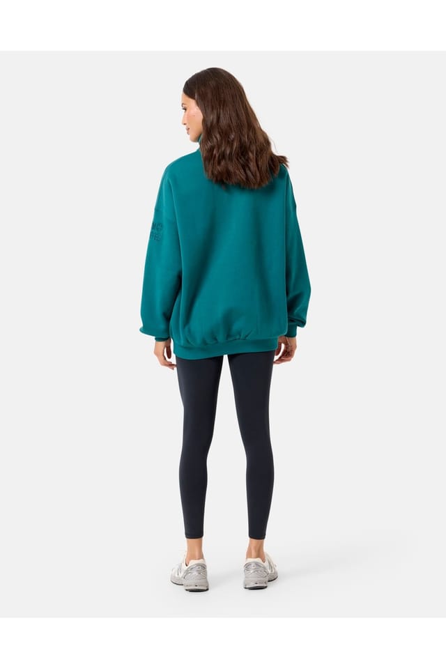 Gym + Coffee Gym + Coffee Women's Snap Collar Sierra Sweatshirt Teal - 3