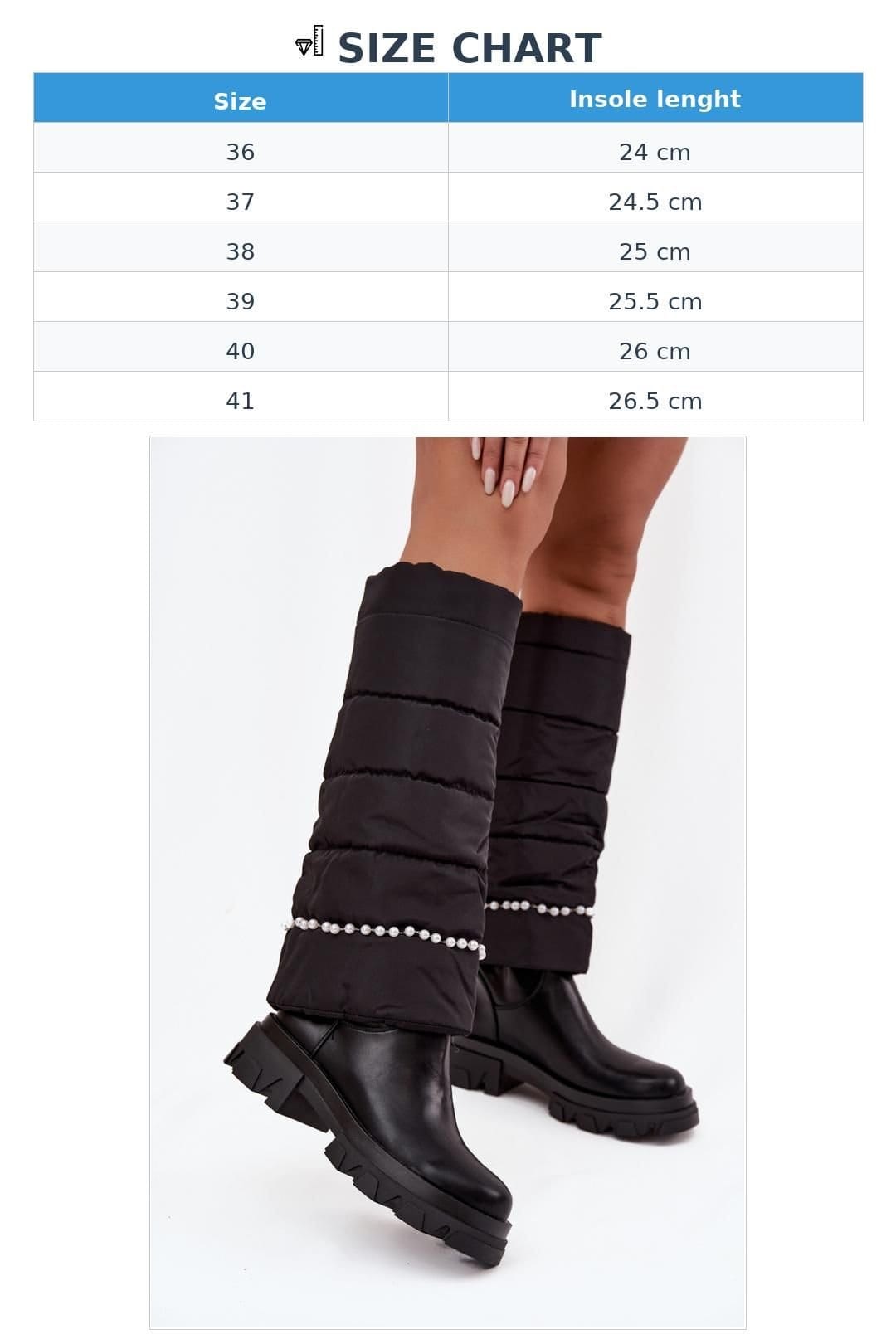 Love Lace Love Lace Women's Thigh High Slip On Boots with Beaded Rounded Toe Warm Lined in Black - 4