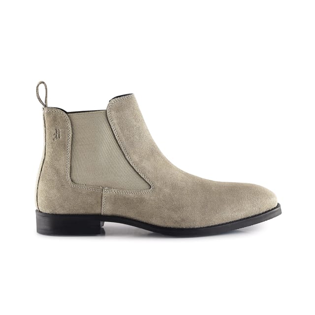Amen Shoes Amen Shoes Men's Dundalk Premium Suede Leather Chelsea Boots in Stone - 3