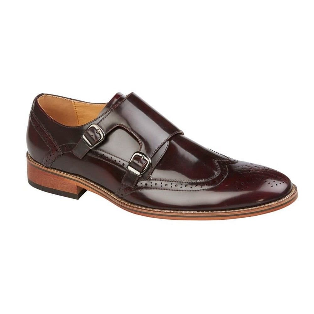 Goor Goor Maroon Leather Brogues for Men
