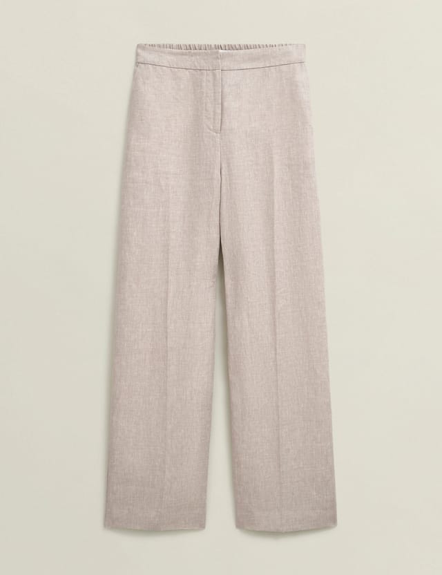 Hobbs London Hobbs London Women's Alessia Linen Trouser in Light Stone - 2