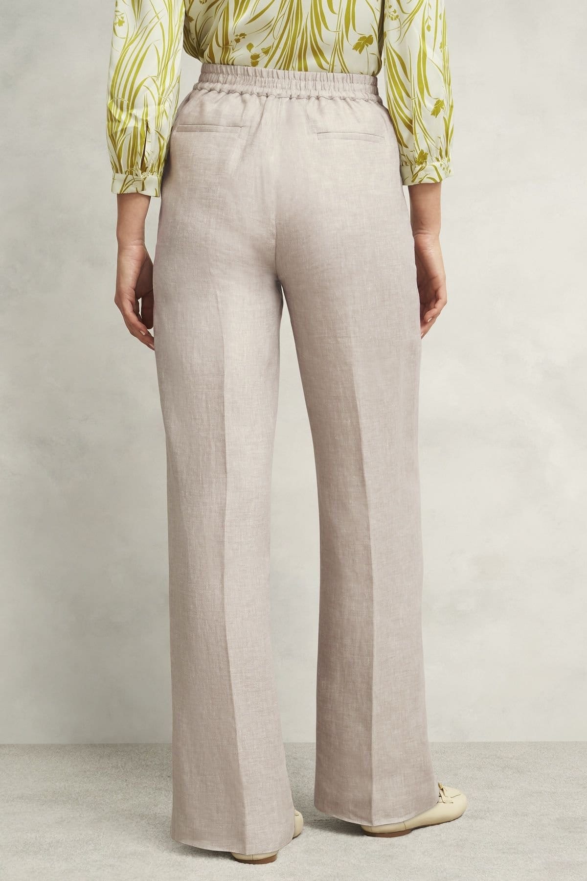 Hobbs London Hobbs London Women's Alessia Linen Trouser in Light Stone - 4