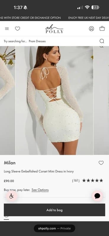 Oh Polly Oh Polly - Milan Embellished Dress