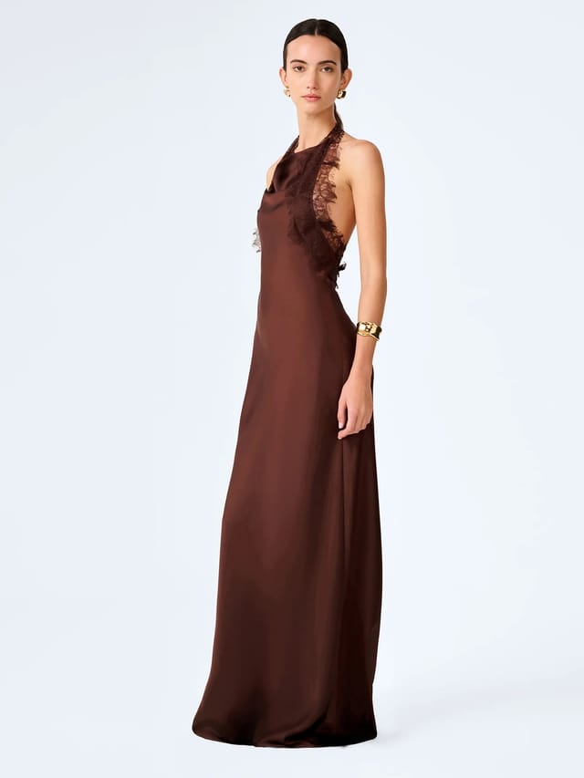 OMNES Benita Dress in Chocolate - 2