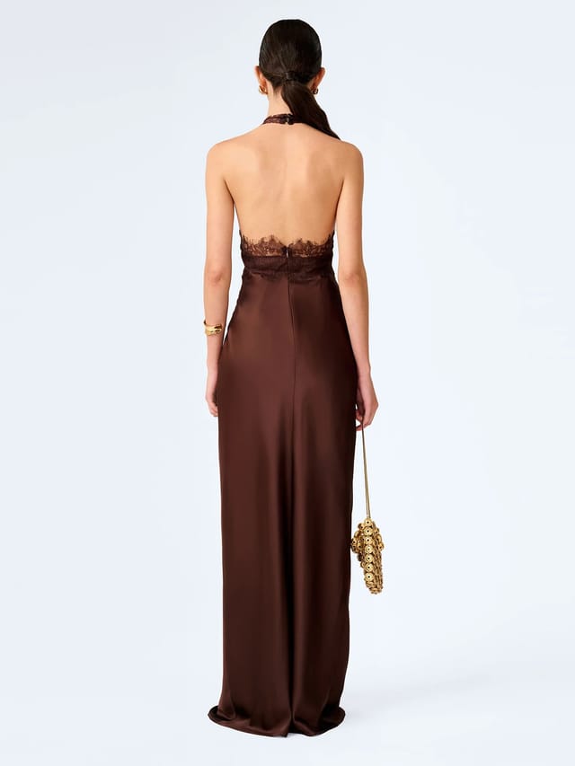 OMNES Benita Dress in Chocolate - 3