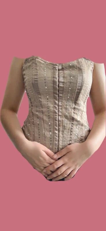 New Look Old label new look Beige sparkle corset