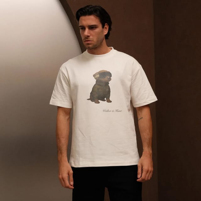 Walker & Hunt Walker & Hunt Men's The Après Pup Tee in White - 3
