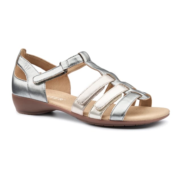 Hotter Hotter Women's Extra Wide 'Solei' Gladiator Sandals in Metallics - 2