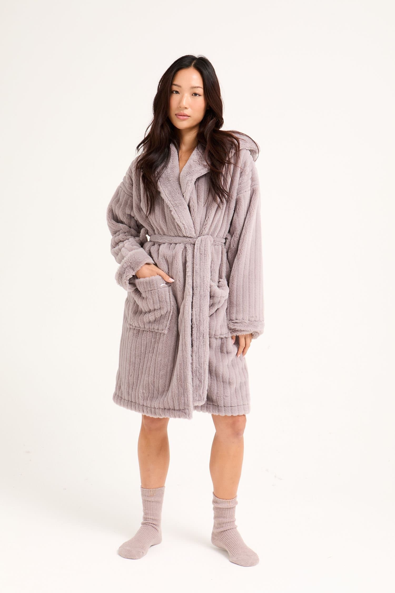 Pretty You London Pretty You London Women's Cloud Robe in Taupe