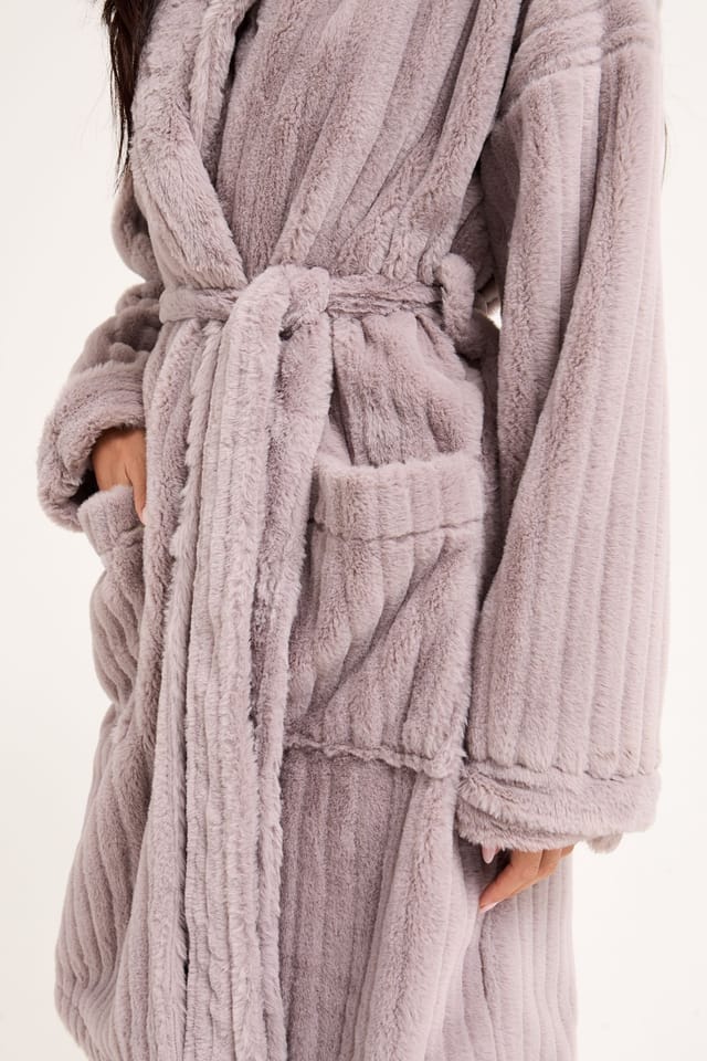 Pretty You London Pretty You London Women's Cloud Robe in Taupe - 3