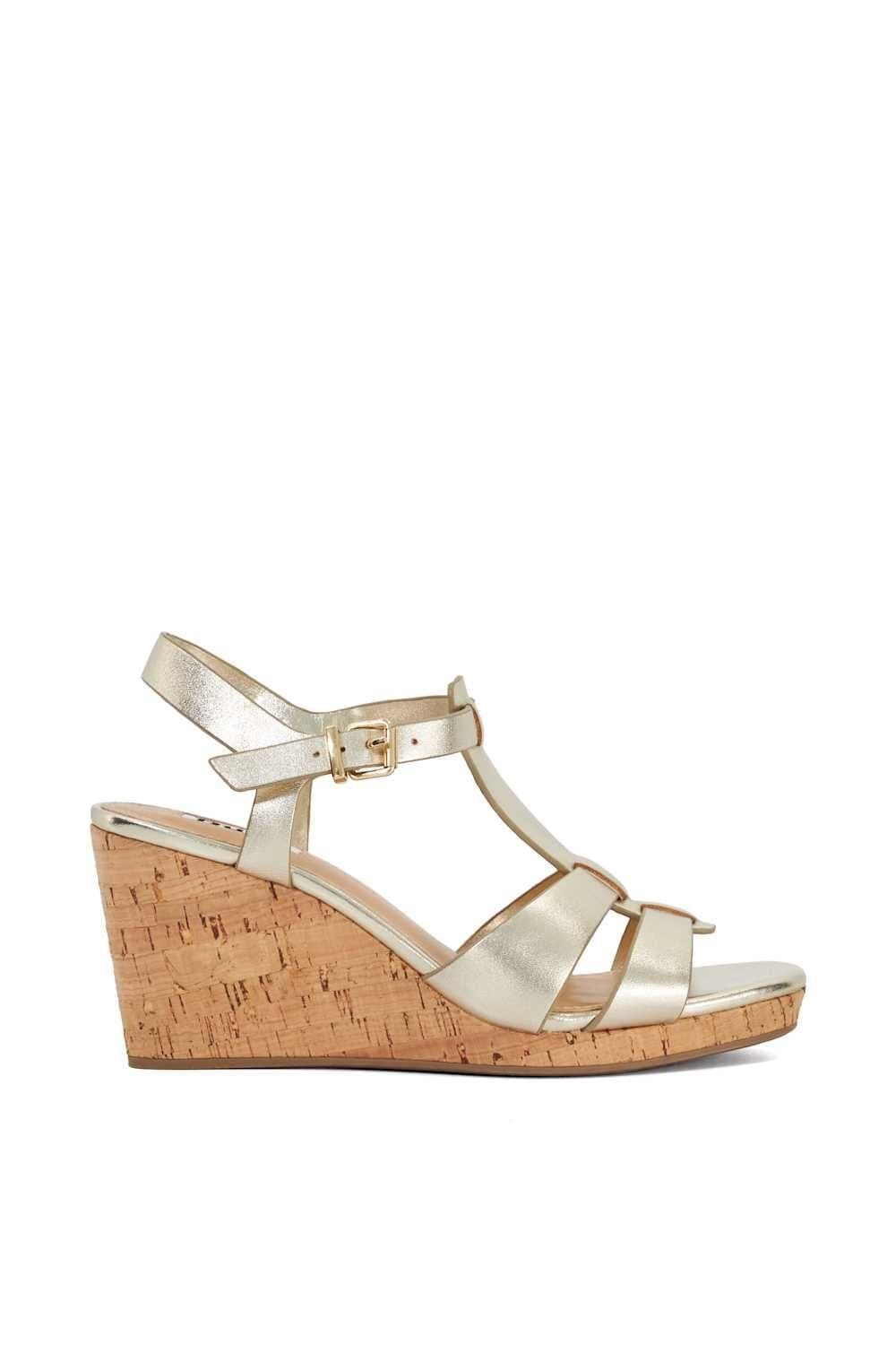 Dune London Dune London Women's 'Kastro' Leather Sandals in Metallics
